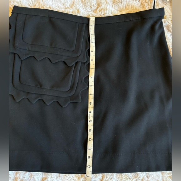 Victoria Beckham for Target Women Size Large Black Mini Skirt Scalloped Pocket - Picture 9 of 10